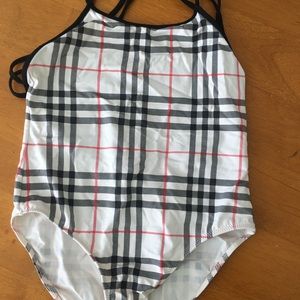 burberry girls one piece swimsuit size 12Y